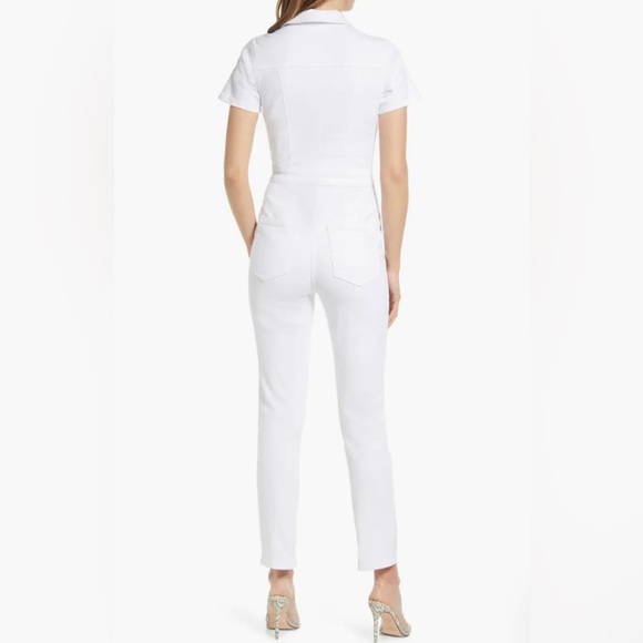 NWT Cloud White Cotton Twill Stretch Jumpsuit - Picture 9 of 9
